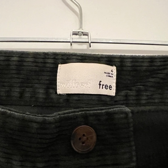 Wilfred Free Corduroy Pants in Forest Green size 4. - Picture 9 of 14